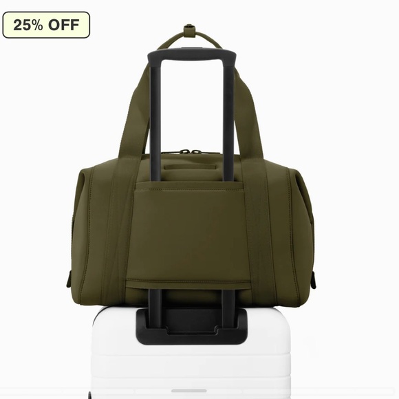 DAGNE DOVER Landon Neoprene Carryall Bag in LARGE- DARK MOSS (olive) - Picture 10 of 10